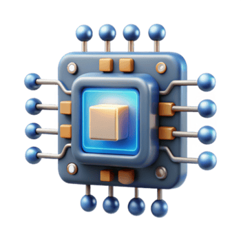 impressionnant baroque artificiel intelligence, ordinateur cœur, embrasé circuits. non Contexte avec transparent Contexte. original png