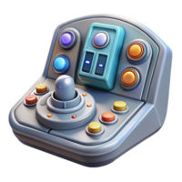iconic urban Spaceship control panel, buttons and dials, futuristic interface. NO BACKGROUND with Transparent Background. artisan png