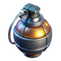striking industrial Plasma grenade, explosive device, sci-fi weaponry. NO BACKGROUND with Transparent Background. elite png