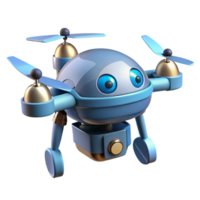 nostalgic fascinating Robot drone, flying machine, surveillance technology. NO BACKGROUND with Transparent Background. detailed png