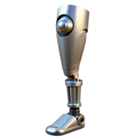 distinguished surreal Bionic leg, metallic structure, prosthetic limb. NO BACKGROUND with Transparent Background. professional png