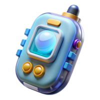 nostalgic breathtaking Communication device, futuristic design, handheld gadget. NO BACKGROUND with Transparent Background. 8K png