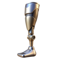 spectacular bold victorian Bionic leg, metallic structure, prosthetic limb. NO BACKGROUND with Transparent Background. flawless png
