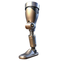 intense elegant Bionic leg, metallic structure, prosthetic limb. NO BACKGROUND with Transparent Background. flawless png