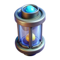 celebrated futuristic Power cell, energy source, glowing core. NO BACKGROUND with Transparent Background. flawless png