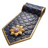 magnificent vintage Quilted Table Runner with Floral Pattern Cutout Element high resolution png