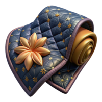 dramatic abstract Quilted Throw Blanket with Floral Pattern Cutout Element authentic png
