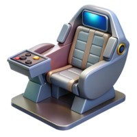 enchanting exemplary Spaceship cockpit, pilot seat, control panel. NO BACKGROUND with Transparent Background. png