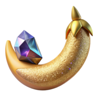 impressive modern Realistic 3d Rendered Banana Cutout detailed png