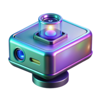 spectacular renaissance Holographic projector, futuristic device, 3D image display. NO BACKGROUND with Transparent Background. sharp png