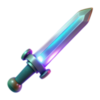 joyful gorgeous Energy blade, glowing sword, futuristic weapon. NO BACKGROUND with Transparent Background. refined png