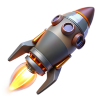serene organic Spaceship thruster, glowing exhaust, propulsion system. NO BACKGROUND with Transparent Background. 4K png
