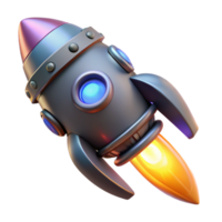 inspired avant-garde Spaceship thruster, glowing exhaust, propulsion system. NO BACKGROUND with Transparent Background. luxury png
