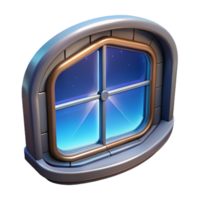 gorgeous creative Spaceship window, futuristic design, panoramic view. NO BACKGROUND with Transparent Background. expertly shot png