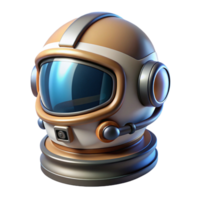 exemplary creative Spacesuit helmet, reflective visor, detailed design, communication device. NO BACKGROUND with Transparent Background. fine detail png