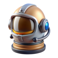 unforgettable creative Spacesuit helmet, reflective visor, detailed design, communication device. NO BACKGROUND with Transparent Background. artisan png