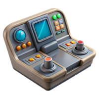 unforgettable organic Spaceship cockpit control panel, complex buttons, digital displays. NO BACKGROUND with Transparent Background. studio quality png