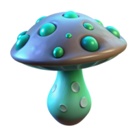 sumptuous unforgettable Alien mushroom, bioluminescent, strange shape, otherworldly texture. NO BACKGROUND with Transparent Background. png