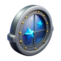 extraordinary gothic Spaceship window, futuristic design, view of stars, transparent. NO BACKGROUND with Transparent Background. crisp png