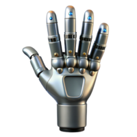 impressive energetic organic Cyborg hand, metallic fingers, human skin, advanced technology. NO BACKGROUND with Transparent Background. ultra HD png