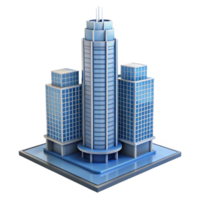 sought-after classic Modern skyscraper architectural model NO BACKGROUND with Transparent Background. authentic png