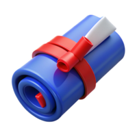 picturesque exemplary Blueprints rolled up and tied with a red ribbon NO BACKGROUND with Transparent Background. png