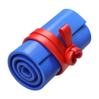 magnificent mysterious vintage Blueprints rolled up and tied with a red ribbon NO BACKGROUND with Transparent Background. luxury png
