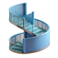 unforgettable abstract Spiral staircase section NO BACKGROUND with Transparent Background. detailed png