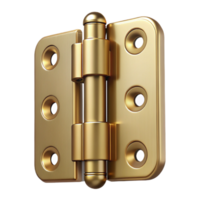 nostalgic beautiful Brass door hinge NO BACKGROUND with Transparent Background. professional png