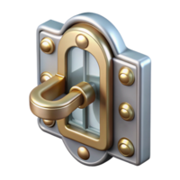exceptional mid-century Victorian style window latch NO BACKGROUND with Transparent Background. flawless png