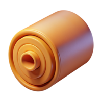 playful serene Roll of insulation material NO BACKGROUND with Transparent Background. high resolution png