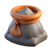 tranquil striking Bag of concrete mix NO BACKGROUND with Transparent Background. fine detail png
