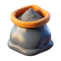 stunning creative Bag of concrete mix NO BACKGROUND with Transparent Background. authentic png