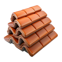 alluring passionate impressionist Stack of roof tiles NO BACKGROUND with Transparent Background. top-tier png