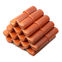 impressive quintessential Stack of roof tiles NO BACKGROUND with Transparent Background. png
