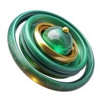 stunning creative Rotating Circles Illusion Green Transparent Background png