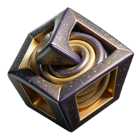 serene abstract Rotating Cubes Illusion Isolated Element with Motion Blur detailed png