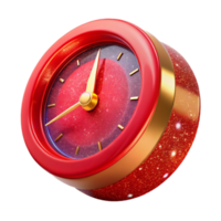 beautiful minimalist Rotating Red Clock Timelapse Cutout Element professional png