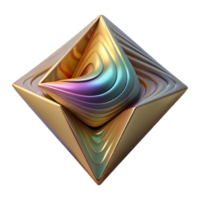 extraordinary abstract Rotating Triangles Illusion Isolated Element with Colorful Hues original png