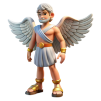 picturesque signature Hermes, Messenger God, wearing winged sandals, NO BACKGROUND with Transparent Background. png