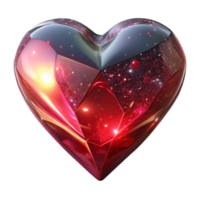 wonderful modern Ruby Red Heart Shape Transparent Background high quality png