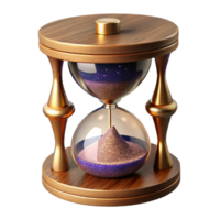 beautiful classic Sand Timer with Wooden Frame Isolated Element original png