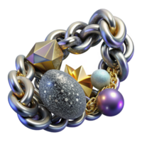 wonderful abstract Silver Bracelet Chain Design Close Up Cutout Element original png