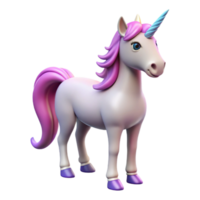 reflective fascinating Unicorn, mythical horse, single horn, NO BACKGROUND with Transparent Background. genuine png