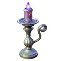 serene vintage Silver Candlestick with Ornate Detail Transparent Background genuine png