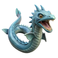 immaculate tropical Leviathan, sea monster, biblical, NO BACKGROUND with Transparent Background. ultra HD png