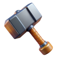 picturesque acclaimed Thor's Hammer, Mjolnir, Norse mythology, NO BACKGROUND with Transparent Background. png