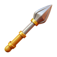 pristine intense mid-century Odin's Spear, Gungnir, Norse mythology, NO BACKGROUND with Transparent Background. detailed png