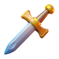 elegant notable Excalibur, King Arthur's sword, NO BACKGROUND with Transparent Background. png