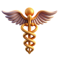 breathtaking traditional Caduceus, Hermes' staff, medical symbol, NO BACKGROUND with Transparent Background. refined png